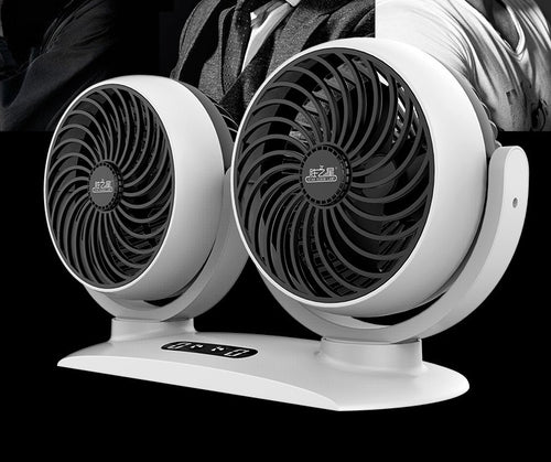 Car Dual-Head Usb Fan 12v24V Powerful Cooling Electric Fan