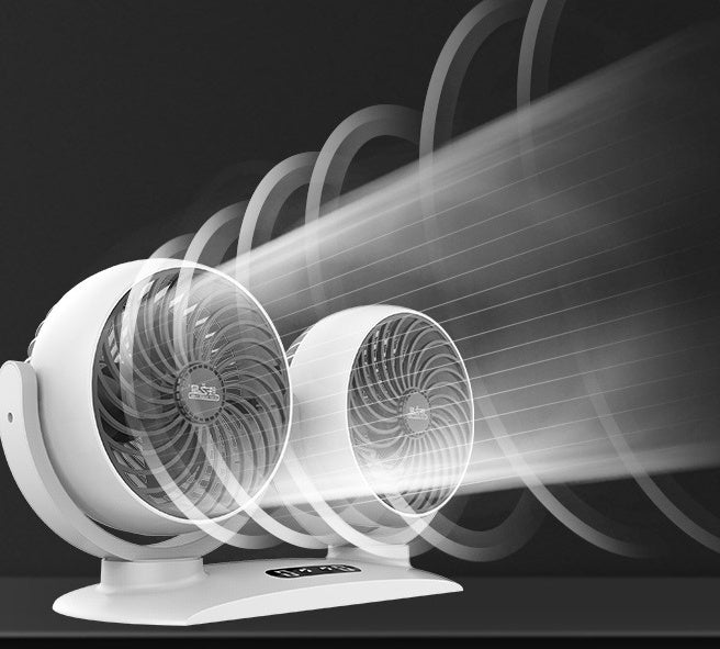 Car Dual-Head Usb Fan 12v24V Powerful Cooling Electric Fan