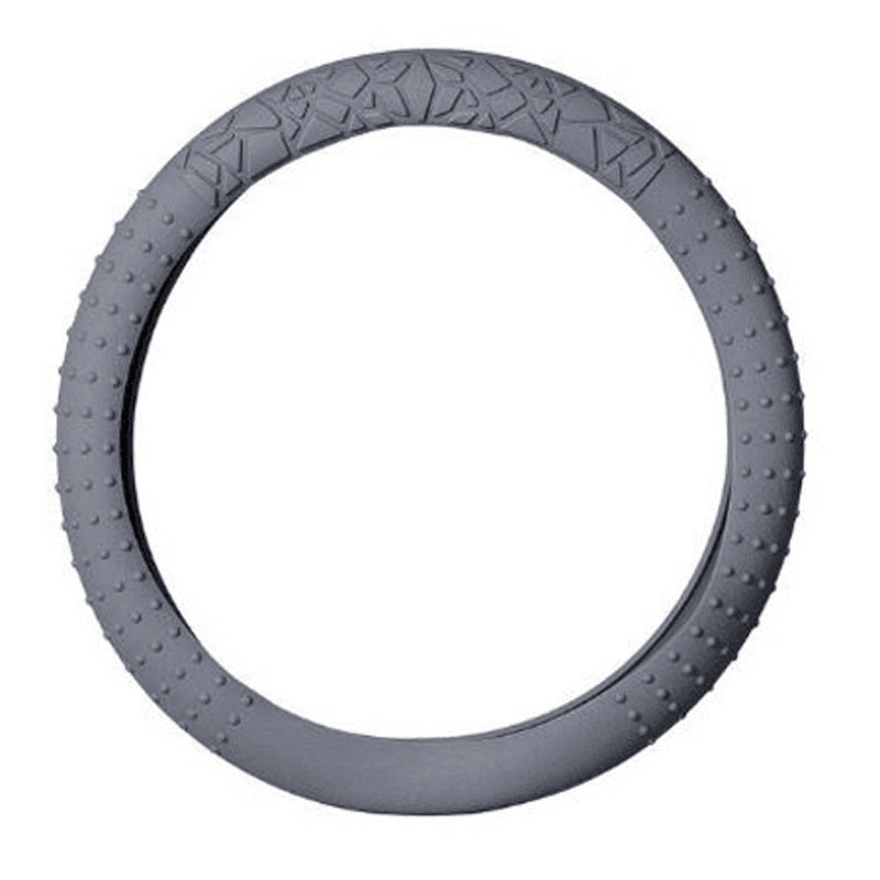 Car Anti-skid Wear-resistant Geometric Pattern Silicone Steering Wheel Cover