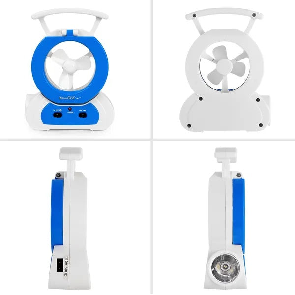 Desk Cooling Fan Adjustable LED Lamp Baby Stroller Fan