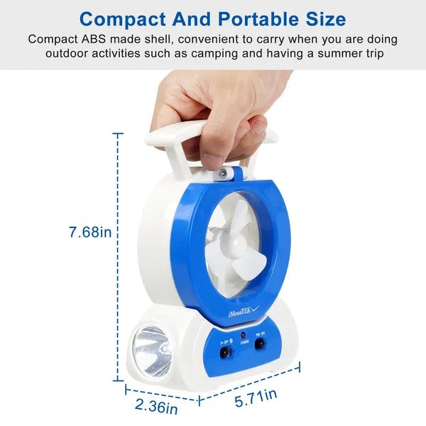 Desk Cooling Fan Adjustable LED Lamp Baby Stroller Fan